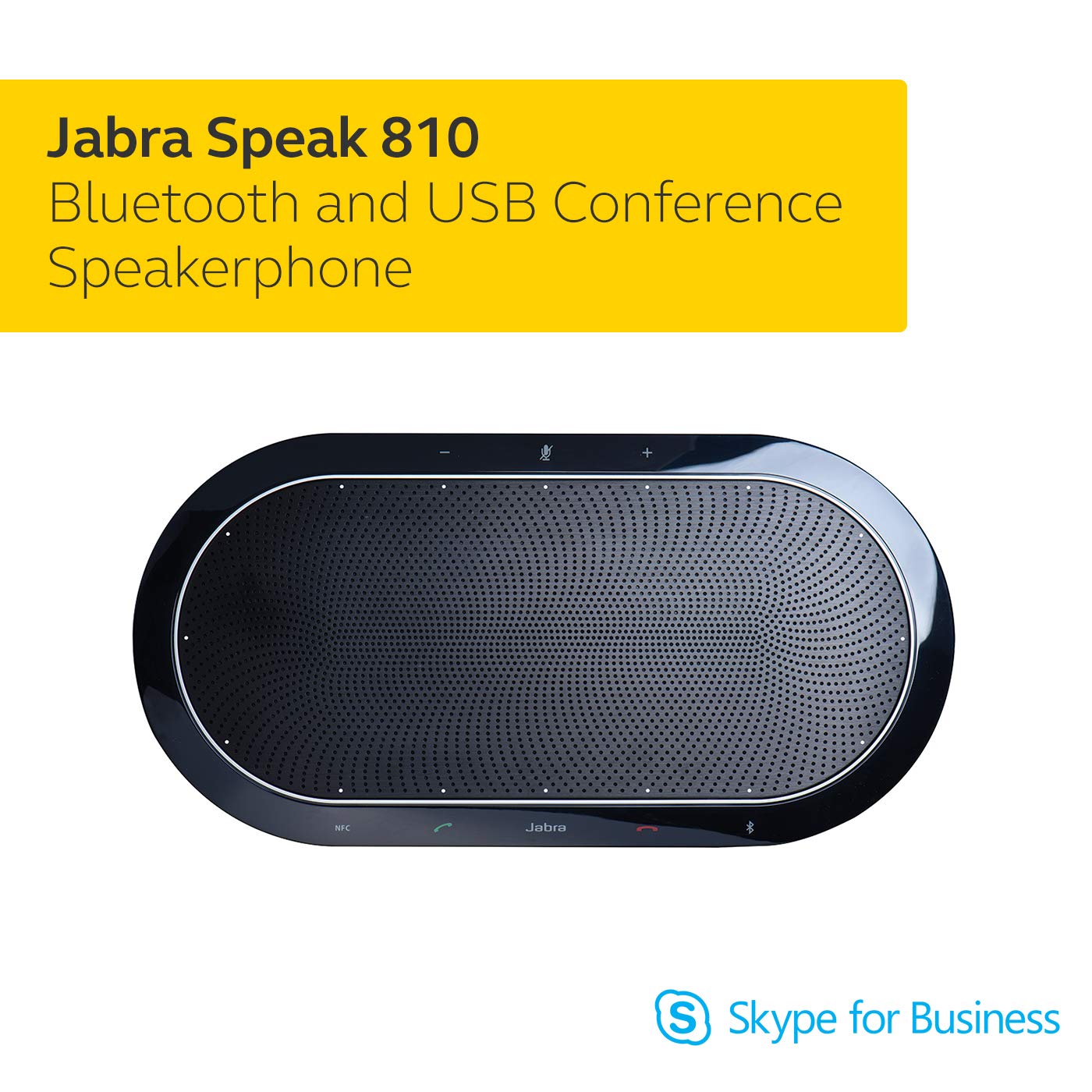 Jabra Speak 810 MS Wireless Bluetooth Speakerphone - Portable Conference Speaker with Superior Audio for Larger Conference Calls, Quick Set-Up - Certified for Microsoft Teams