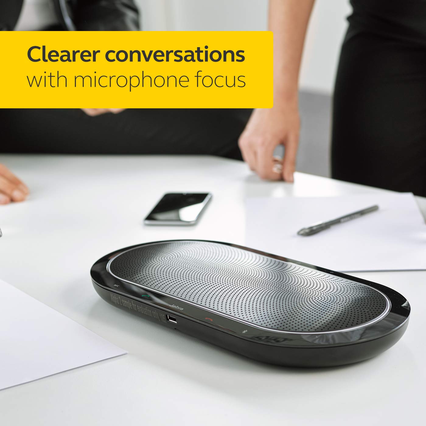 Jabra Speak 810 MS Wireless Bluetooth Speakerphone - Portable Conference Speaker with Superior Audio for Larger Conference Calls, Quick Set-Up - Certified for Microsoft Teams